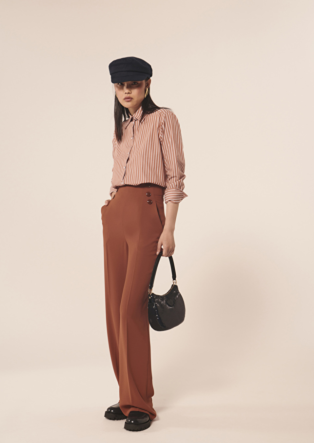 Pantalon Pilarmarron en crêpe