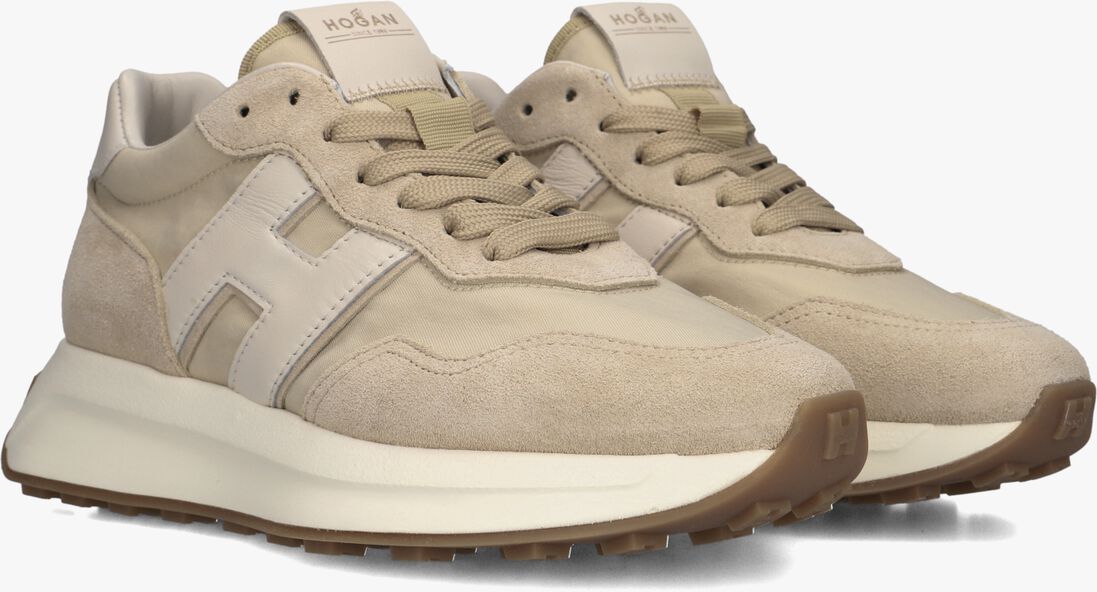 beige hogan lage sneakers h641 allacciato h