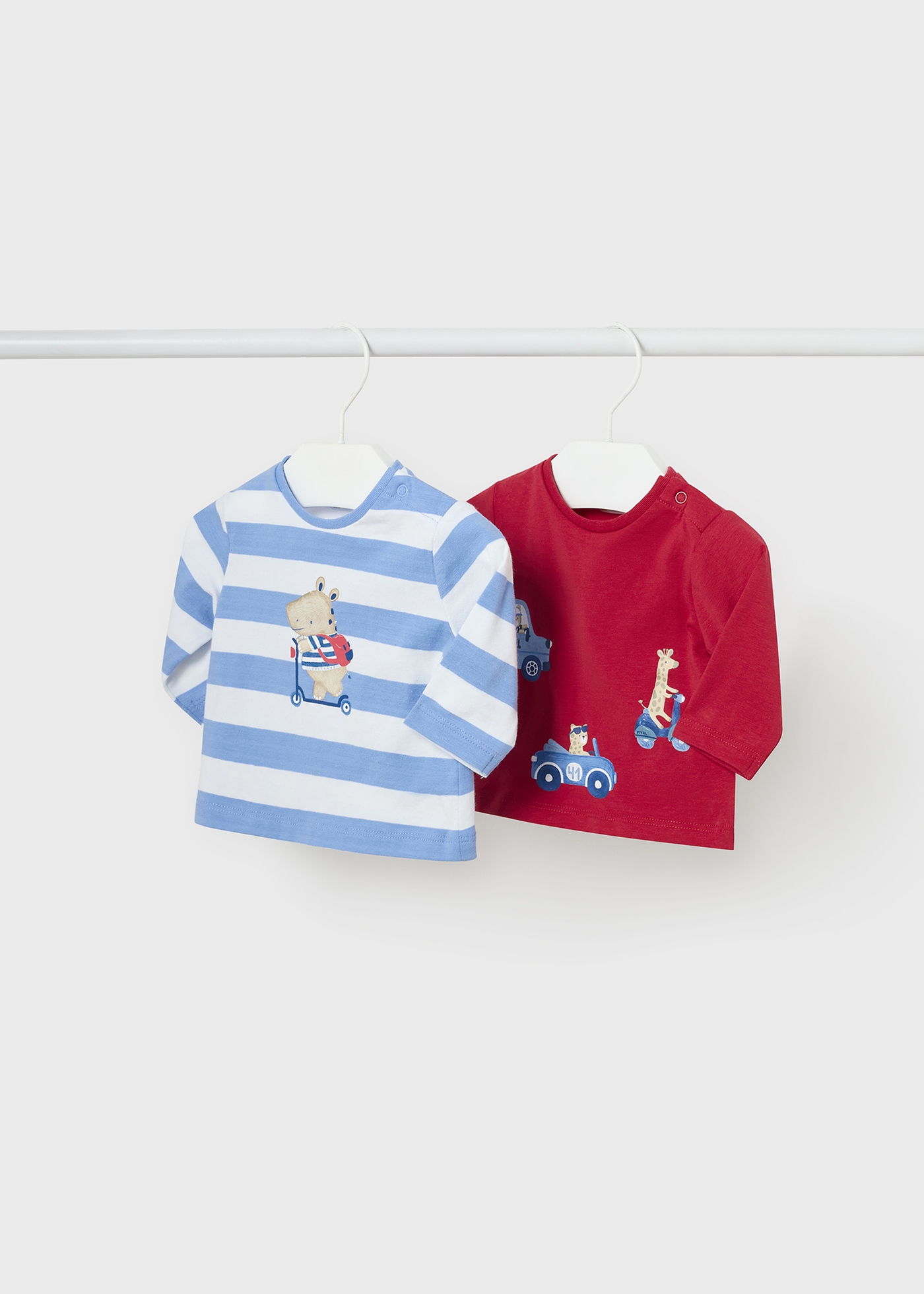 Conjunto de 2 camisetas de manga comprida Better Cotton para recém-nascidos.