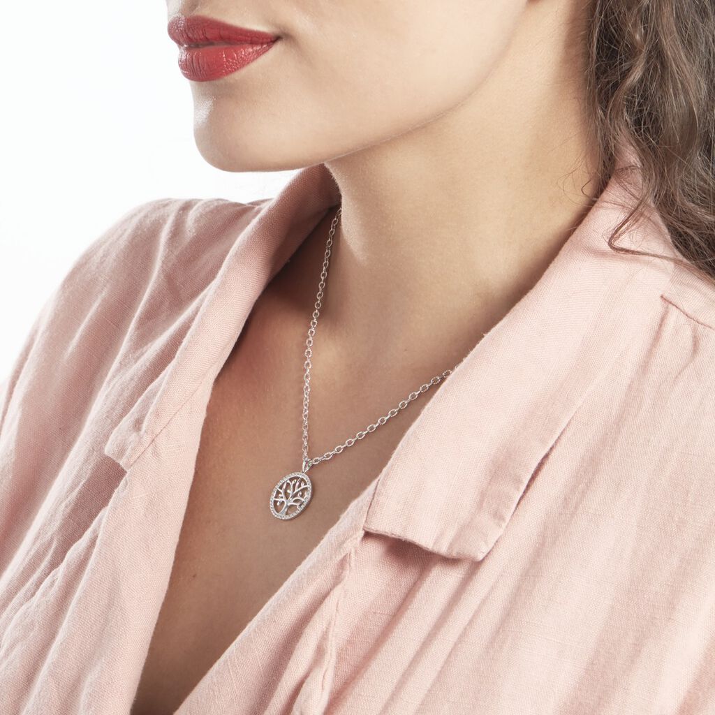 Collier Argent Urcisse Oxydes De Zirconium