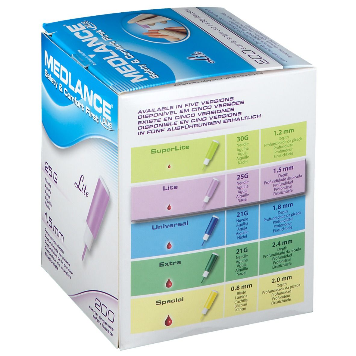 MEDLANCE® plus Lite Sicherheitslanzetten 25 G