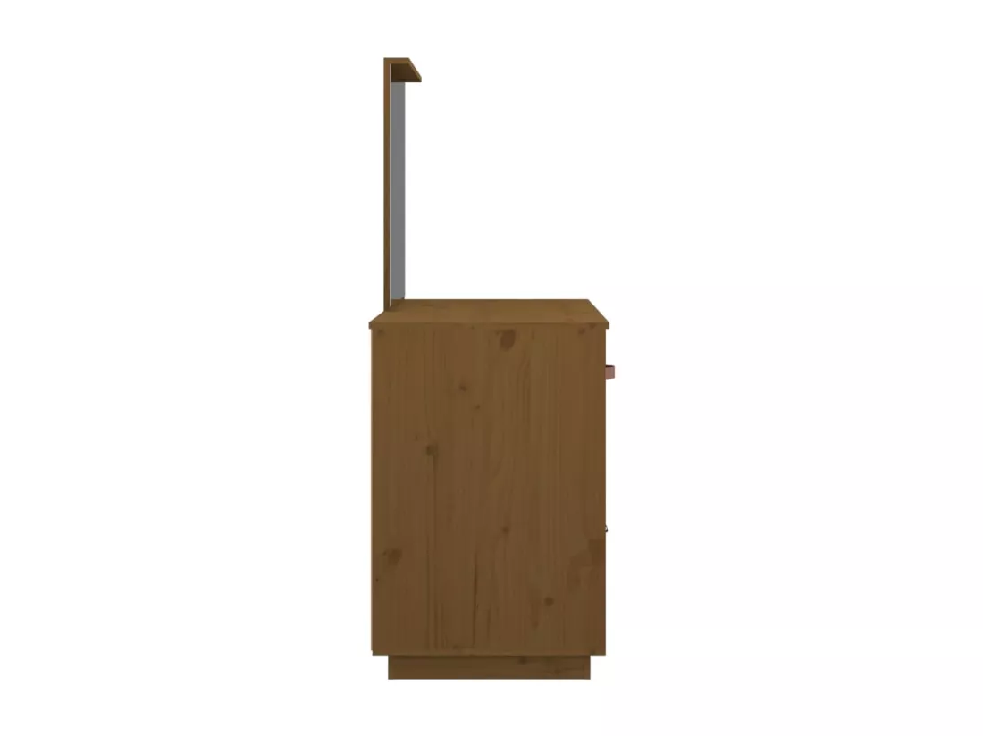 Coiffeuse Marron miel 95x50x134 cm Bois de pin massif