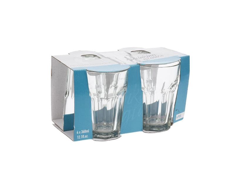 FURBER Trinkglas 360 ml, 4 Stück Getränkegläser-Set