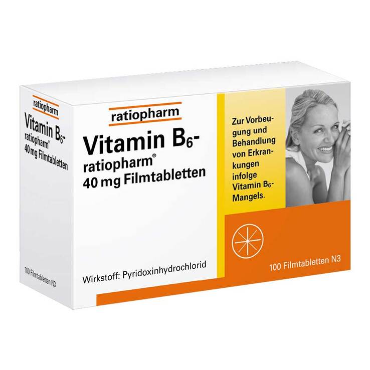 Vitamin-B6-ratiopharm 40 mg Filmtabletten, 100 St