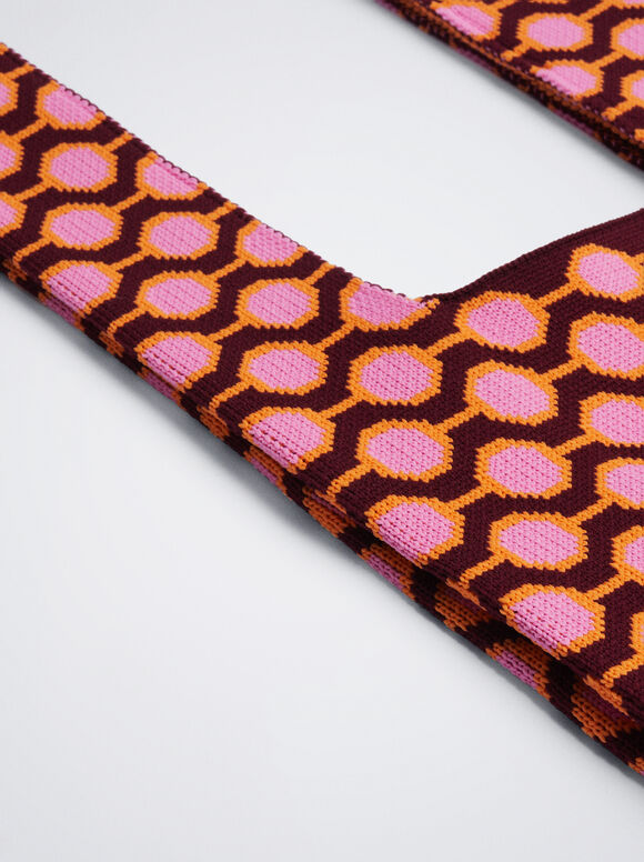 Sacola de compras em jacquard - Rosa