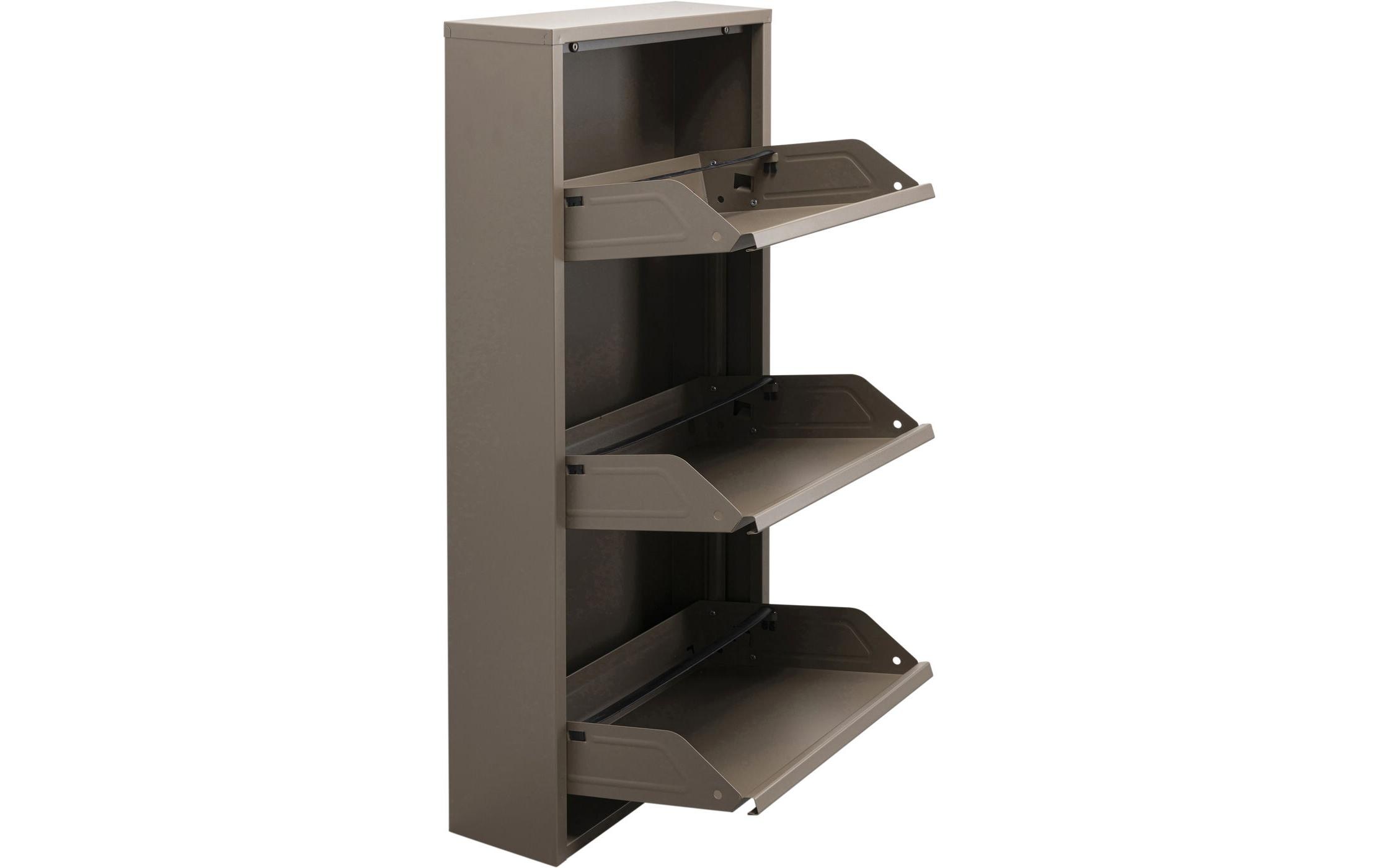 Schuhschrank Caruso 3-er, 50 x 103 cm, Braun<br>Schuhschrank