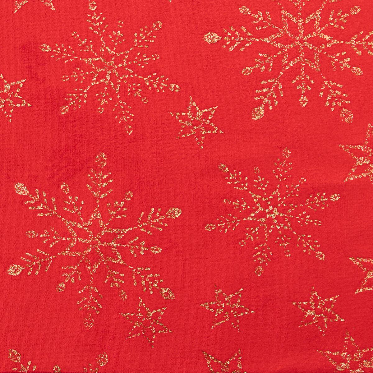 TISSU VELOURS ROUGE PAILLETTE 28X300CM