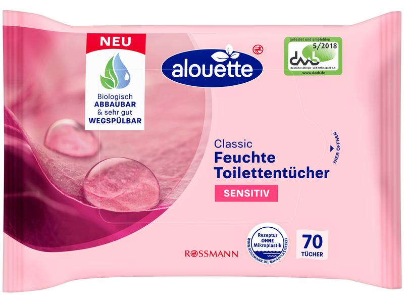 alouette Feuchttücher Classic Sensitiv 3 x 70 Stück Feuchte Toilettentücher