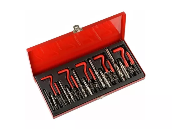 131 pcs Outils de filetage, M5, M6, M8, M10, M12 manchon fileté, avec boîte de rangement