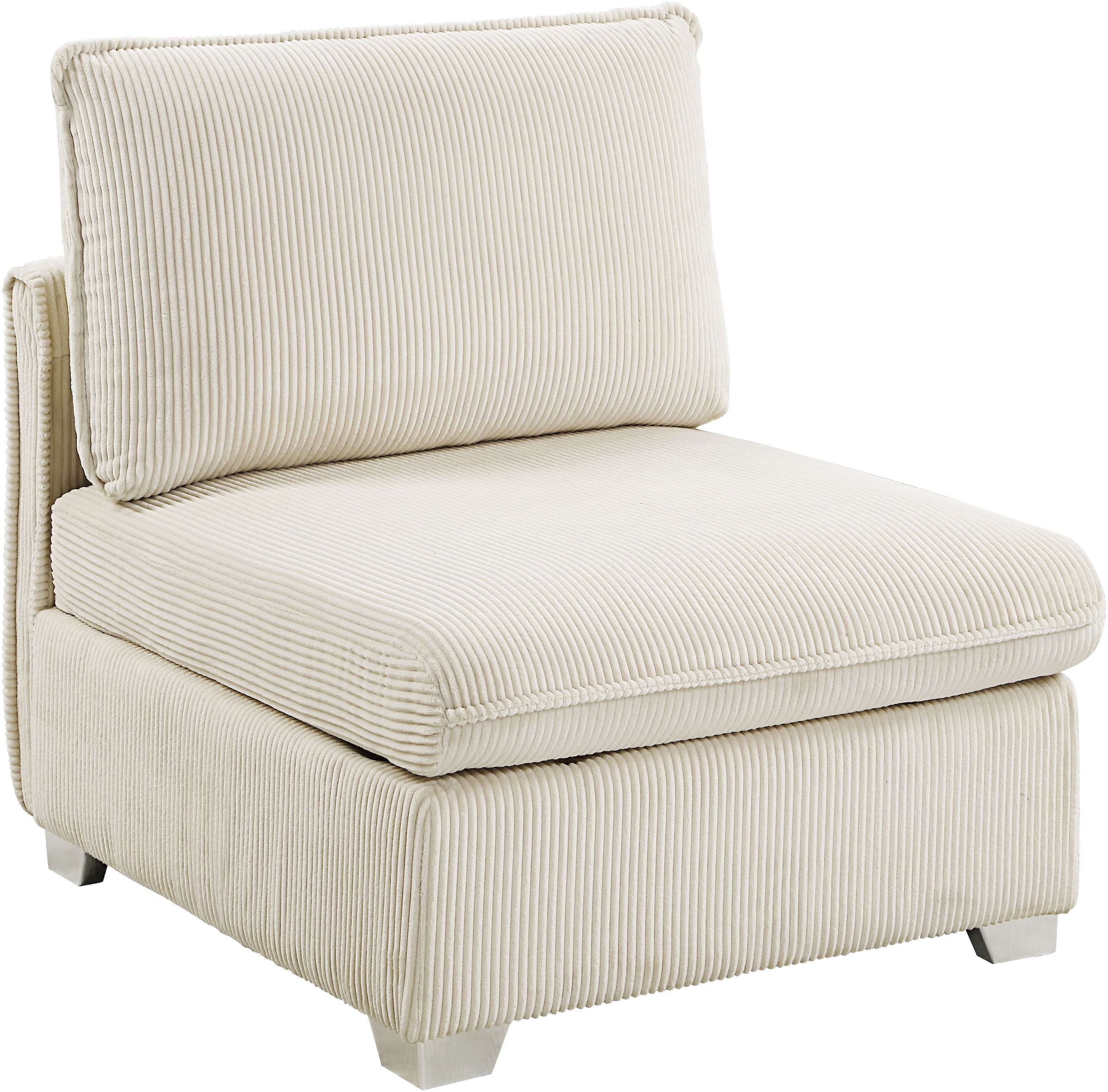 ATLANTIC home collection Wohnlandschaft modularer 4-Sitzer mit 2 Hockern, weicher Cordbezug