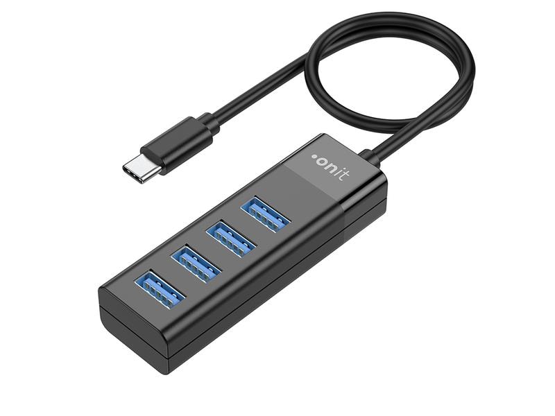 onit USB-C-Hub 4A Leichter und kompakter Hub mit 4 USB-A-Ports