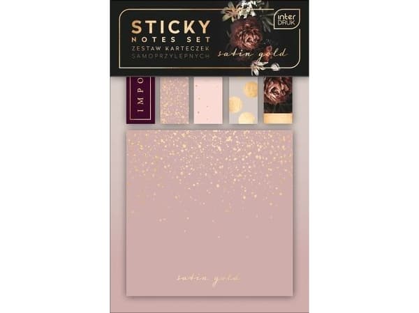 Interprinting av Satin Gold mix selvklebende notater