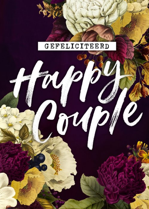 Letters by Julia | Huwelijkskaart | bloemen