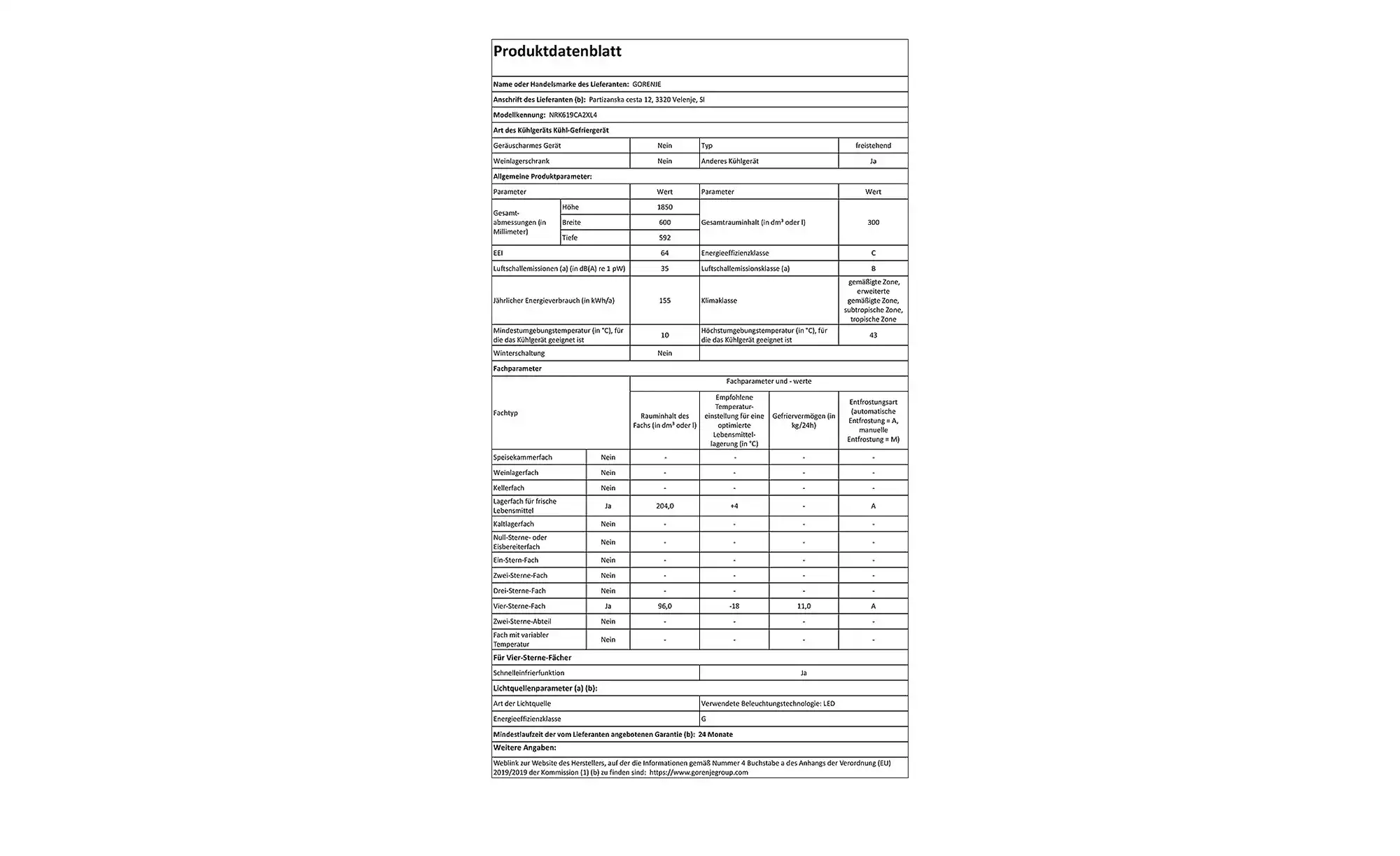 gorenje Kühl-Gefrier-Kombination NRK619CA2XL4