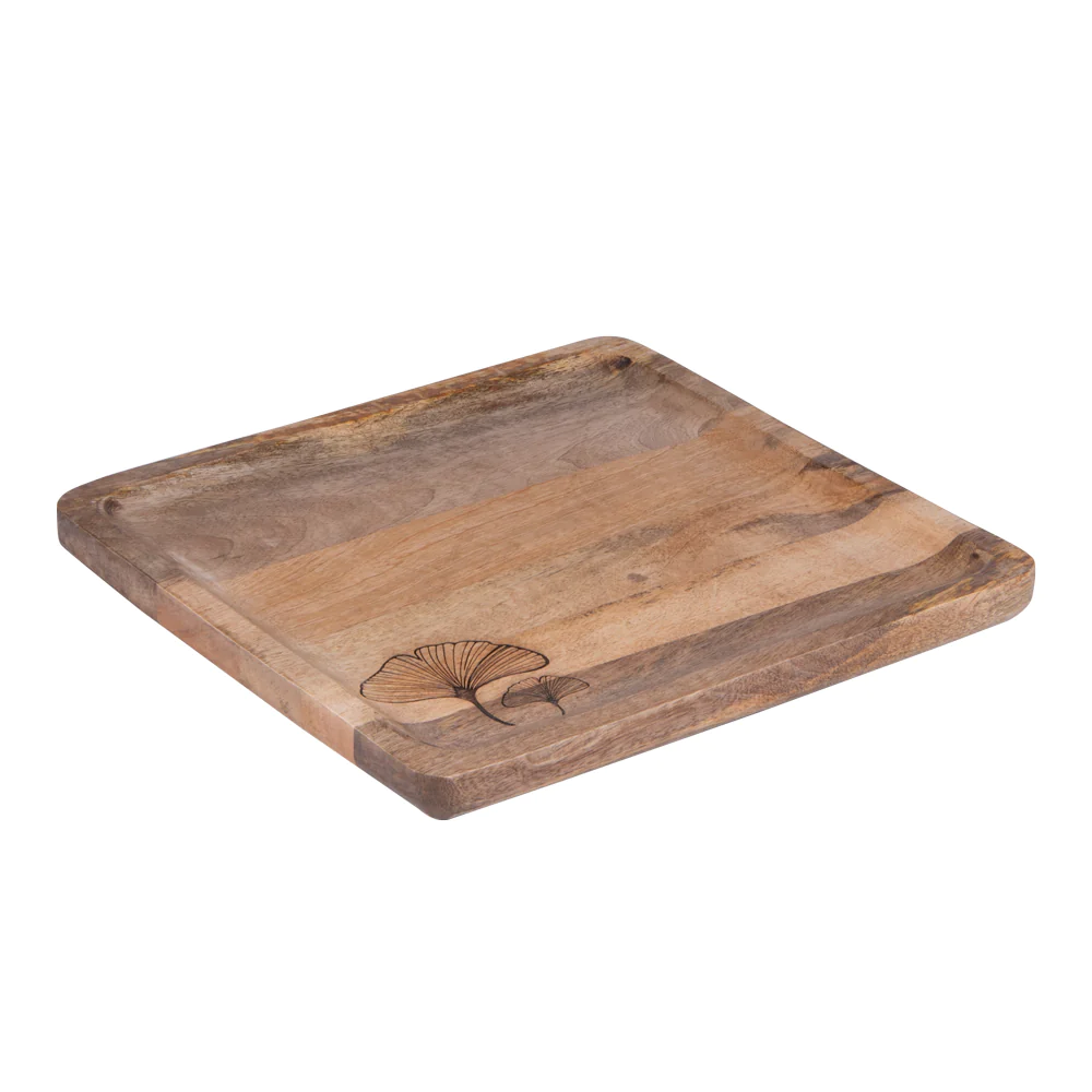 Plateau carré Ginkgo 30x30 cm Table passion
