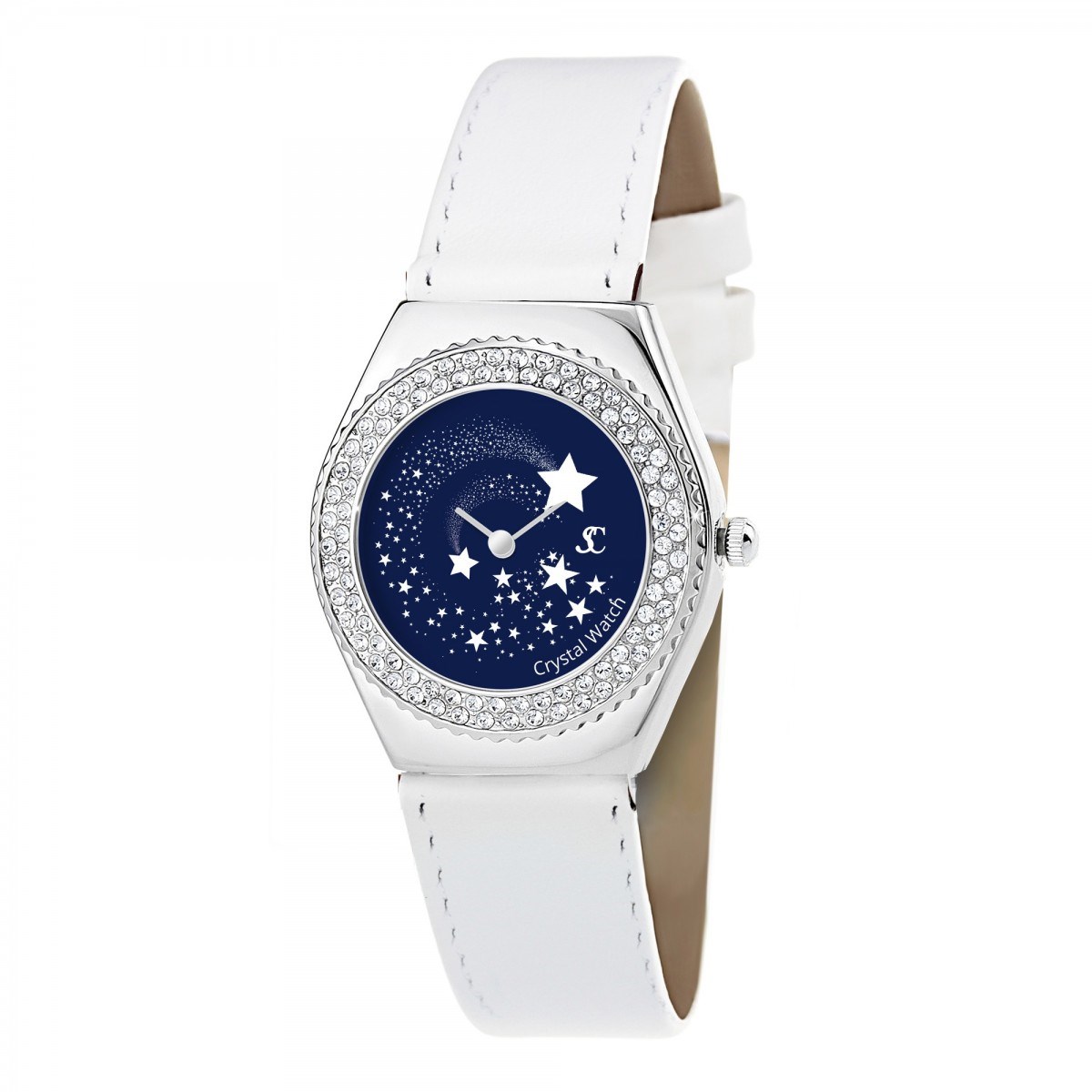 Montre Alysson étoiles à mouvement tournant SC Crystal ornée de Cristaux scintillants