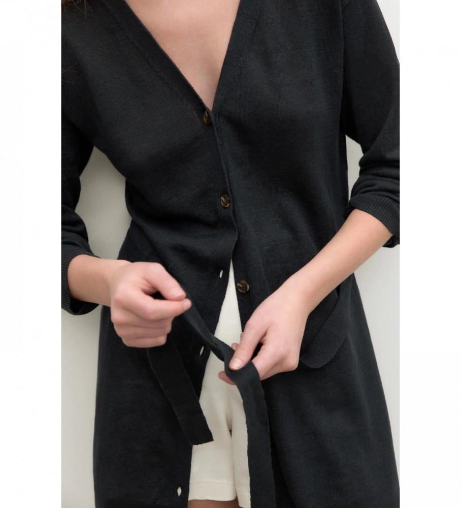 Vestido de malha ECOALF Plumalf para mulheres, preto