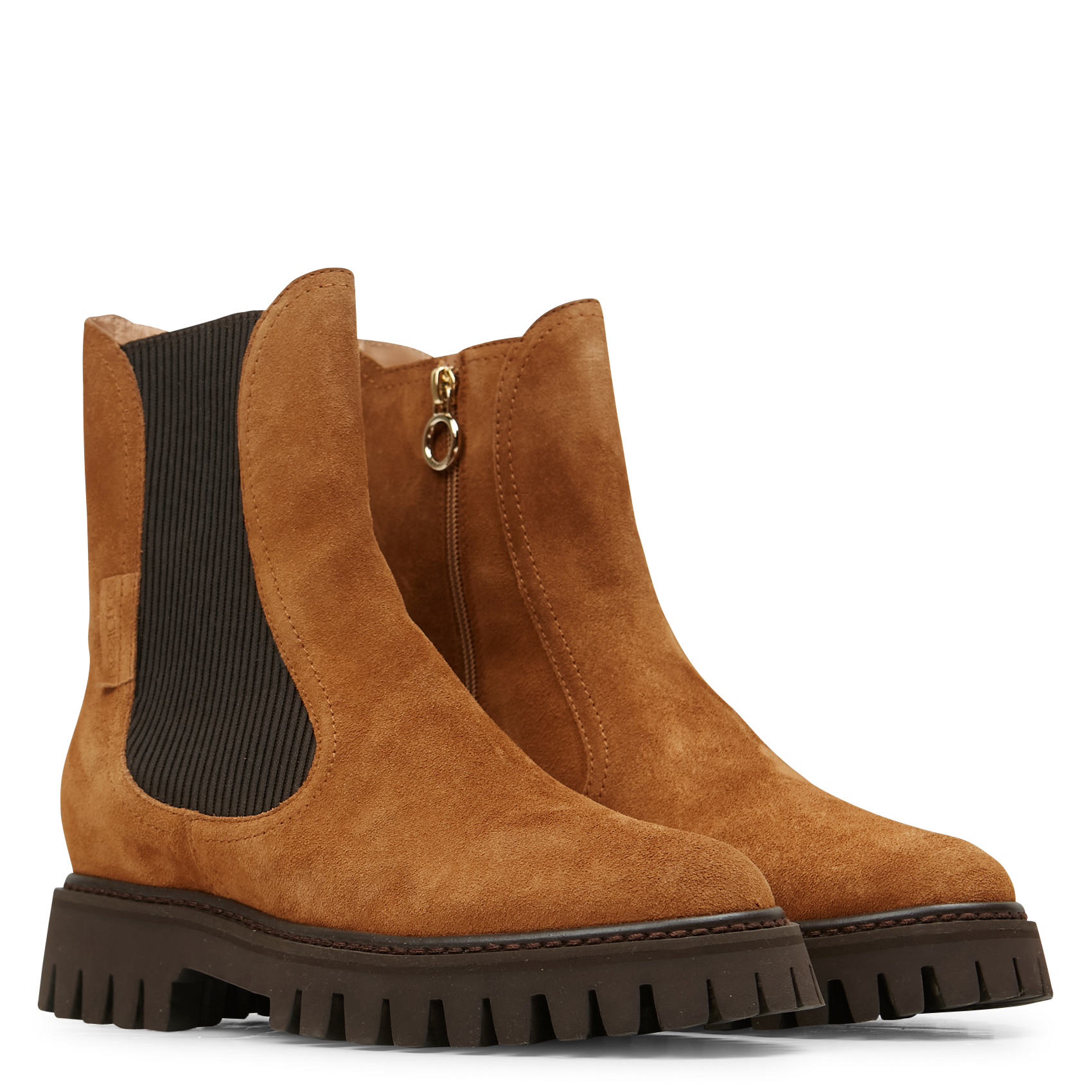 GEORGIA - Bottines en cuir velours| Beige