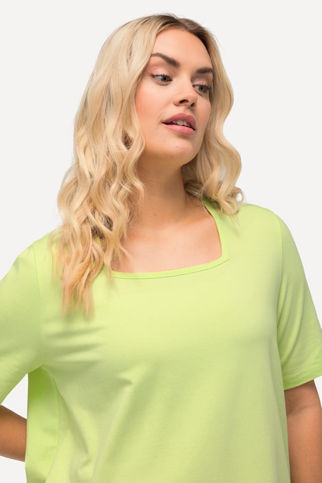 T-Shirt, A-Linie, Carree-Ausschnitt, Halbarm