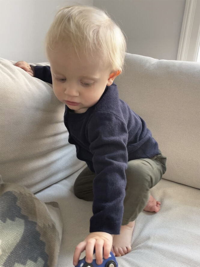 Magasin du Nord Collection Strikka RWS wool & cashmere baby cardigan Navy