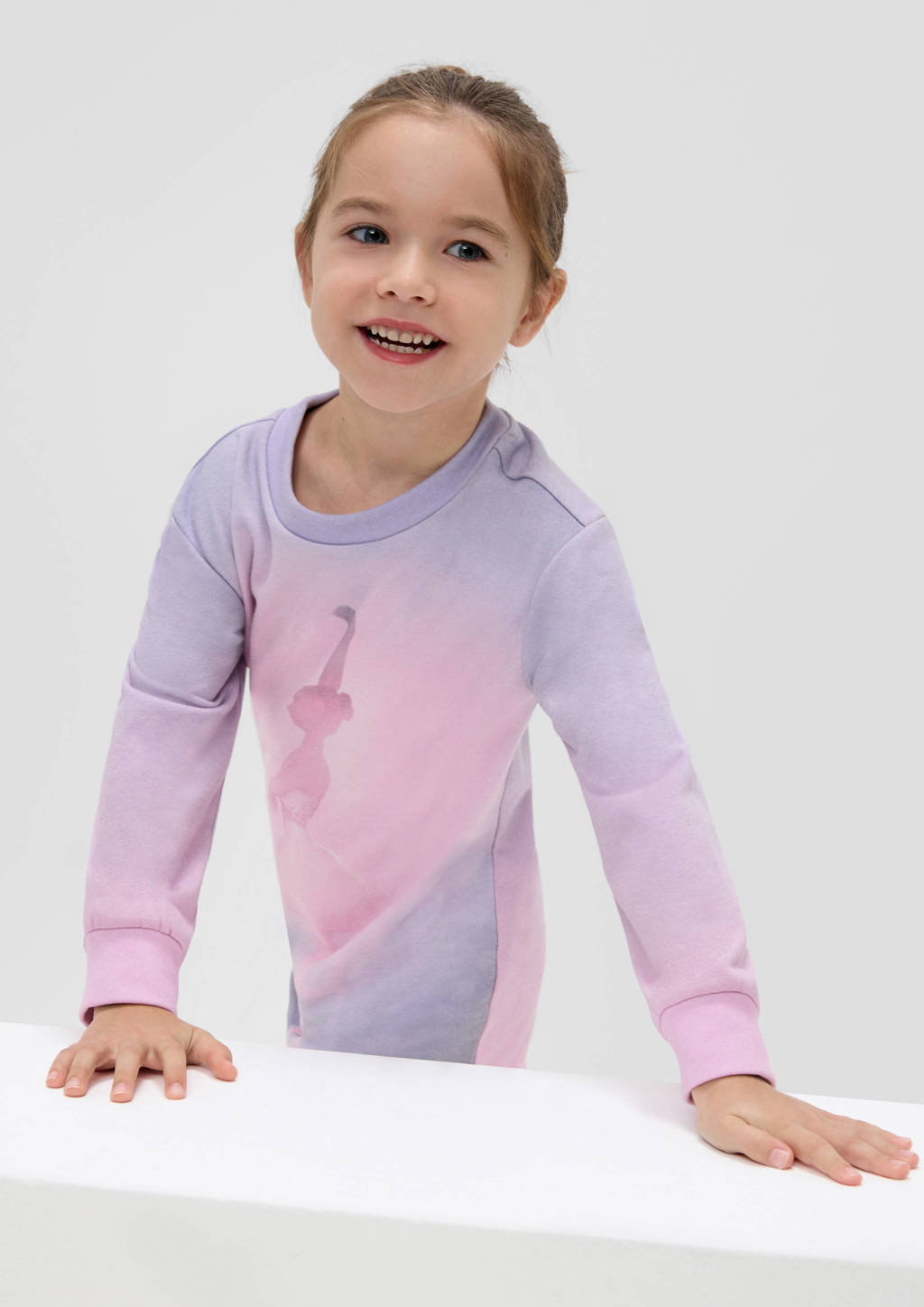 s.Oliver sweatjurk met printopdruk lila/roze