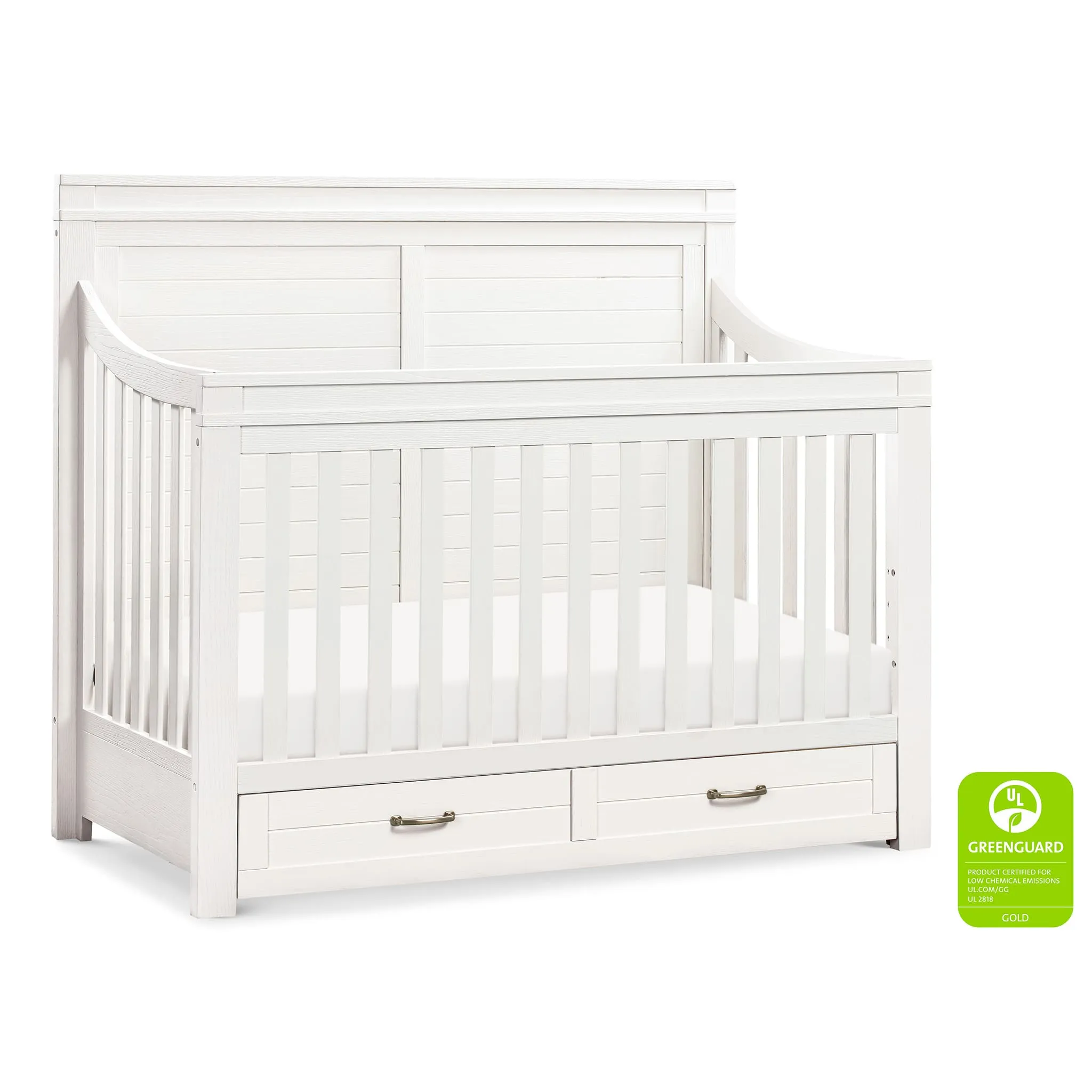 Million Dollar Baby Couchette Convertible 4 en 1 Wesley Farmhouse - Blanc Héritage