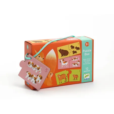 Djeco Lernspiel: Puzzle duo: Tierbabys