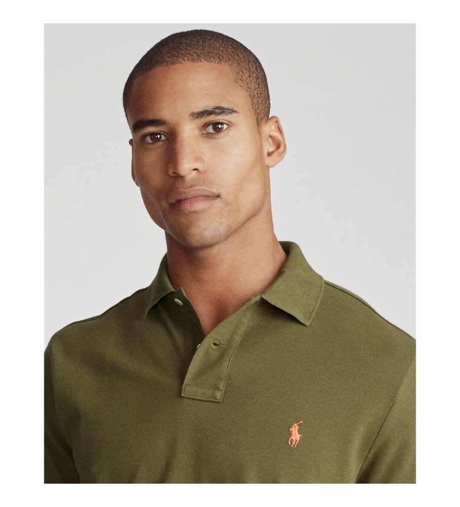 Polo Ralph Lauren Piqué Custom Slim Fit Verde
