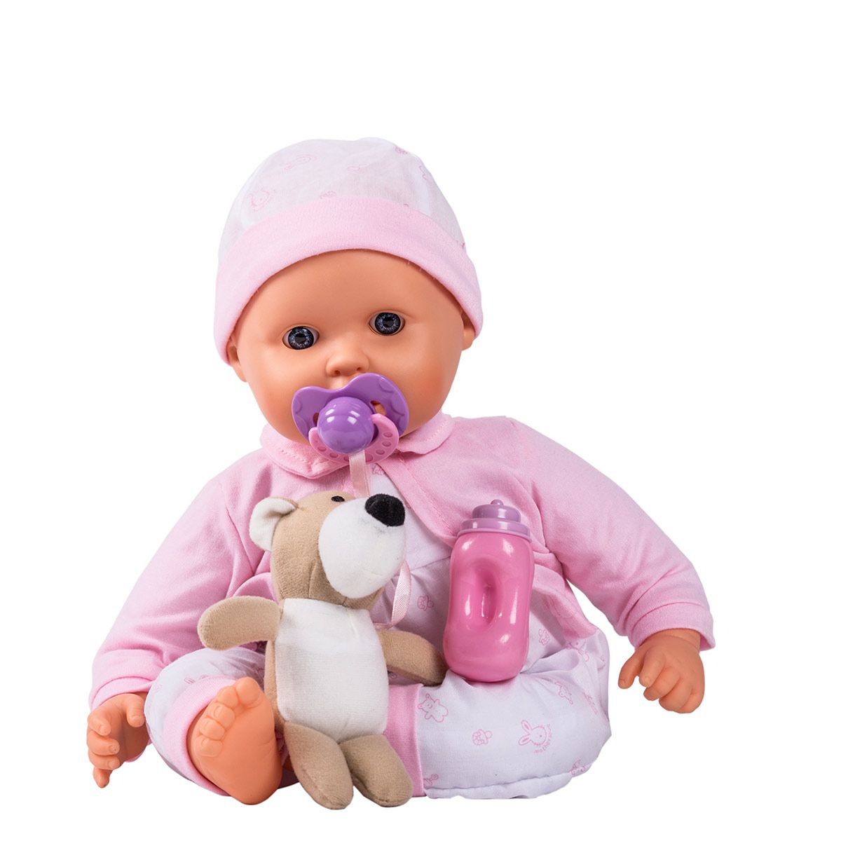 Bébé interactif et son ourson