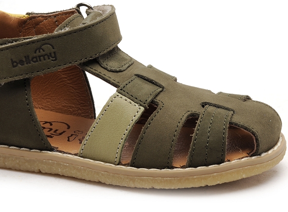 Bellamy nu pieds enfant bebe clovis kaki