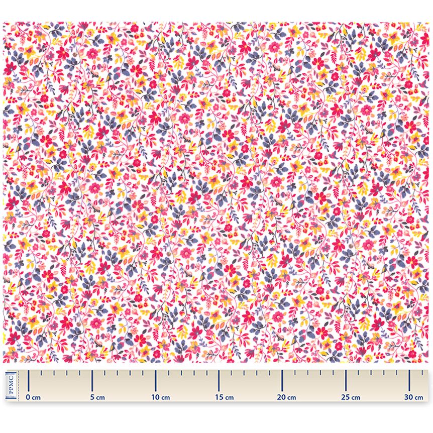 Coupon Tissu Enduit De 35Cm Lianes Printanieres