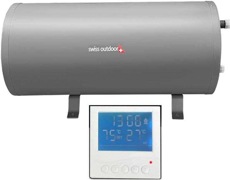 SWISS OUTDOOR S.O. Camper Warmwasserboiler 10 Liter 12V 200W mit LCD Display Bedienelement Wohnwagen Wohnmobil Boiler Wasserversorgung Wasserboiler Warmwasser
