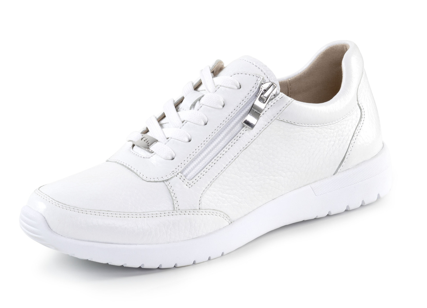 ELENA EDEN Sneaker aus zart schimmerndem, genarbtem Hirsch-Nappaleder