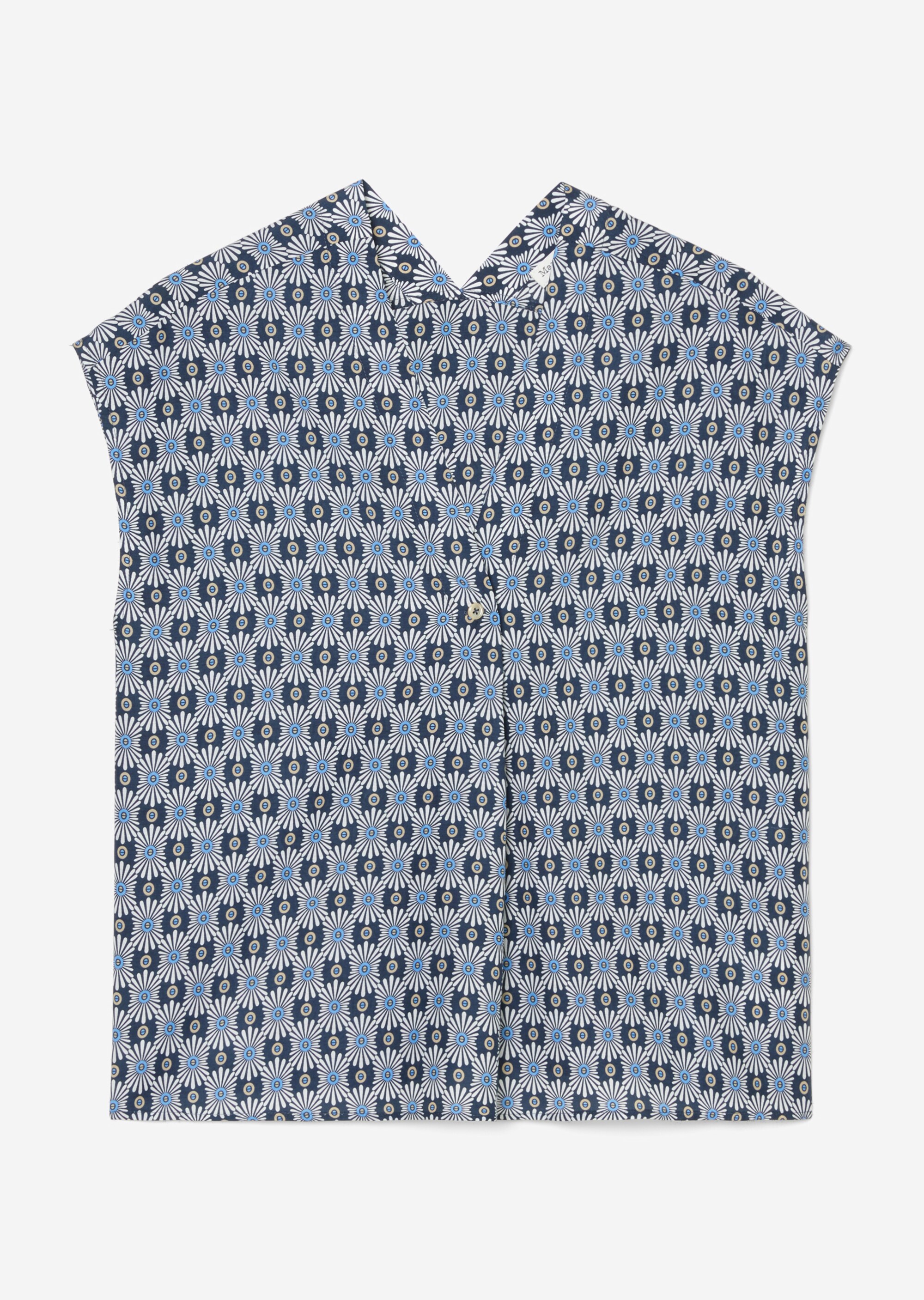 Ärmellose V-Neck-Bluse regular aus softem Organic Cotton-Viskose-Mix