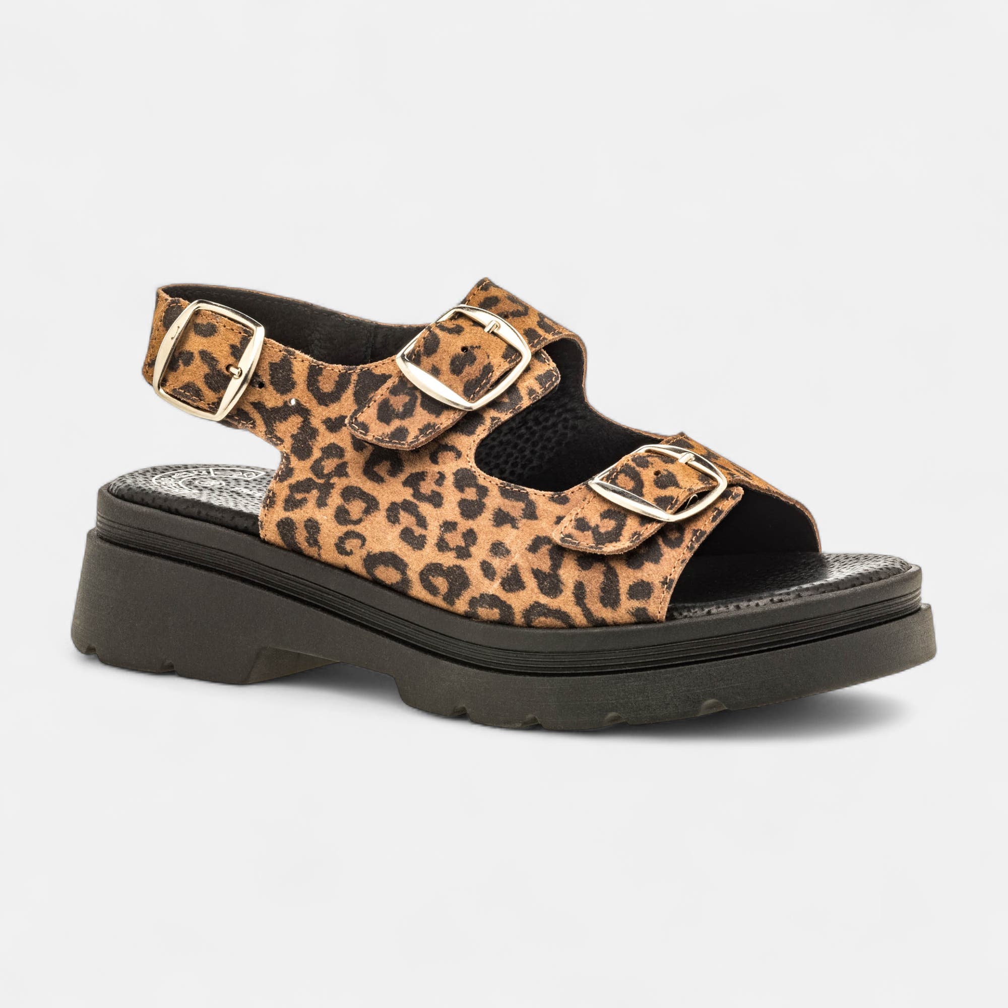 Sandales Femme en cuir camel