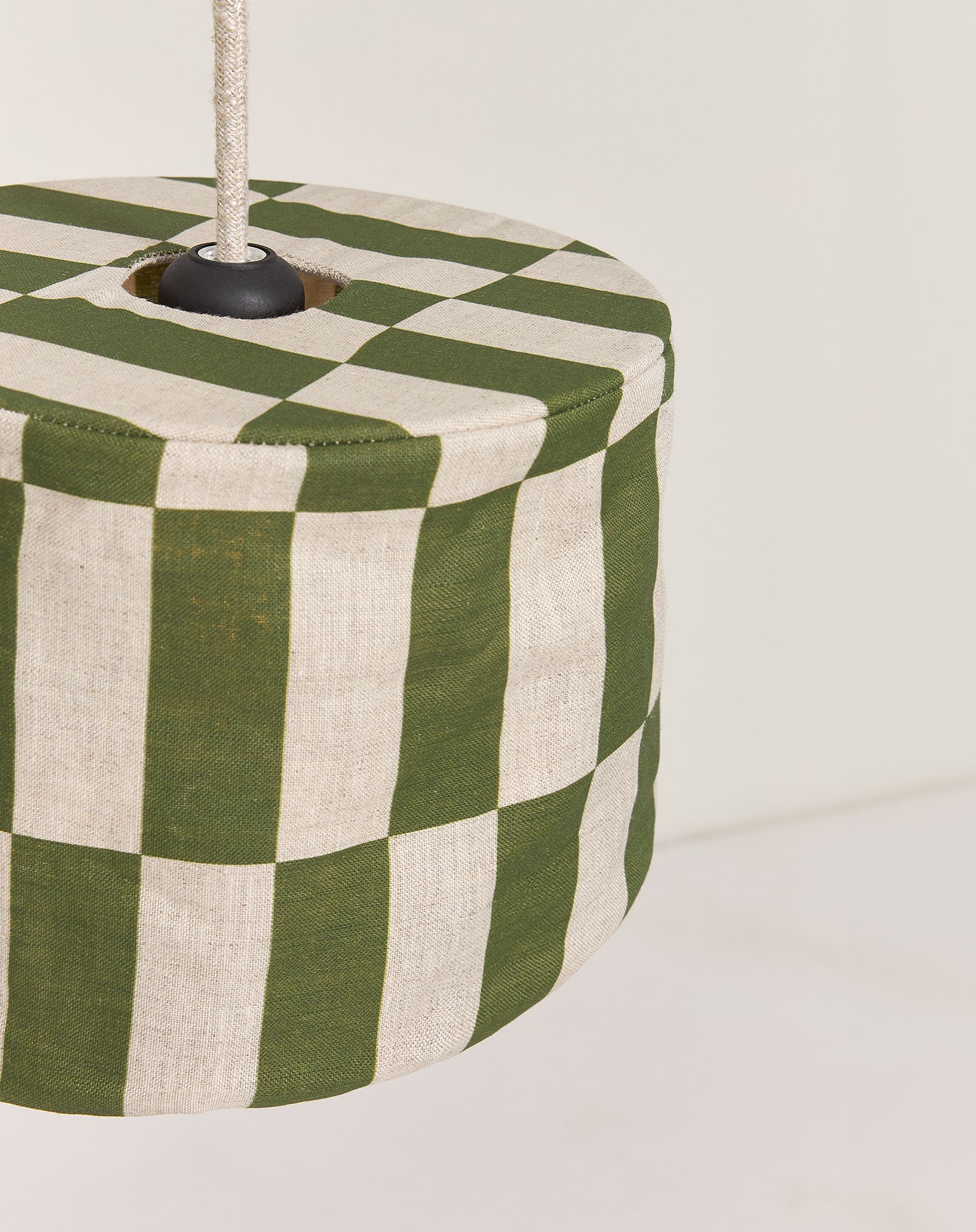 Abat-jour en lin pour suspension diam. 20cm vibes | Vert