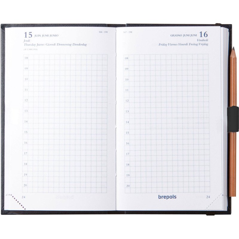 Agenda journalier Brepols Chantier - année 2027 - 8,5 x 14,5 cm couleurs aléatoires