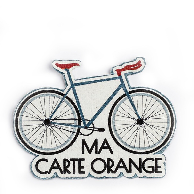 Autocollant sticker recyclé Pas un touriste Ma carte orange