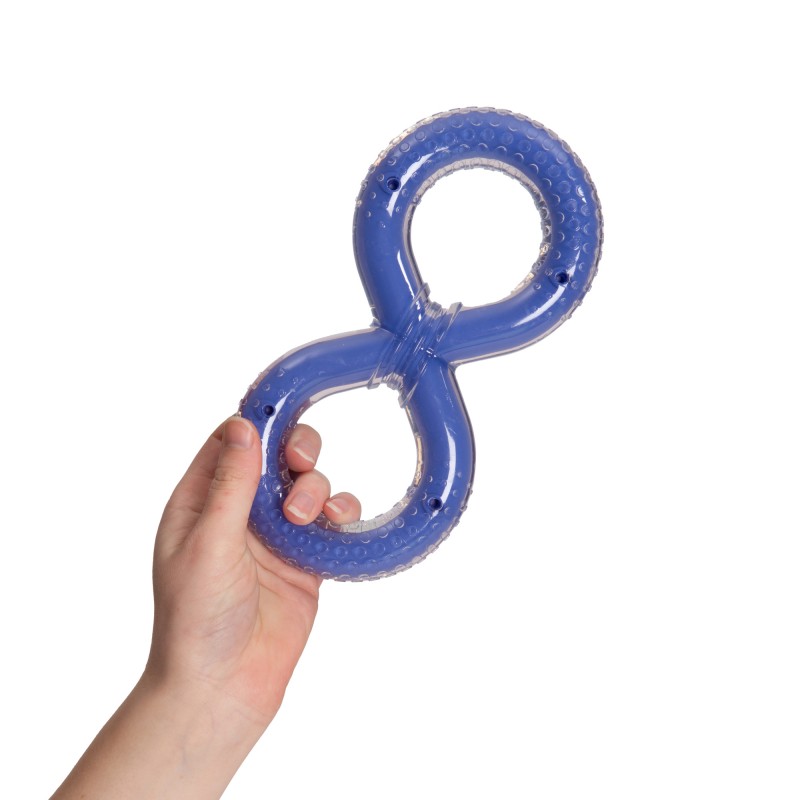Brinquedo para mastigar Zeus Duo Puller para cães, 8 nós, 20 cm, roxo, aroma de bacon