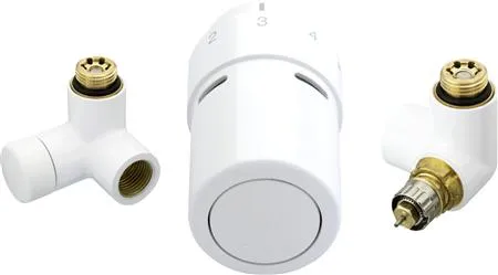 DANFOSS Ventilsæt type RTX inkl. returtermostat som føler på vandets temperatur. Højre montering af reguleringsventil/RTX returtermostat.