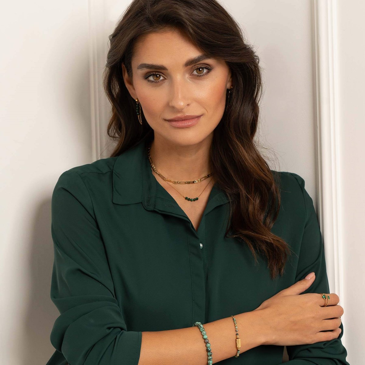 Collier Isa Pierres Malachite