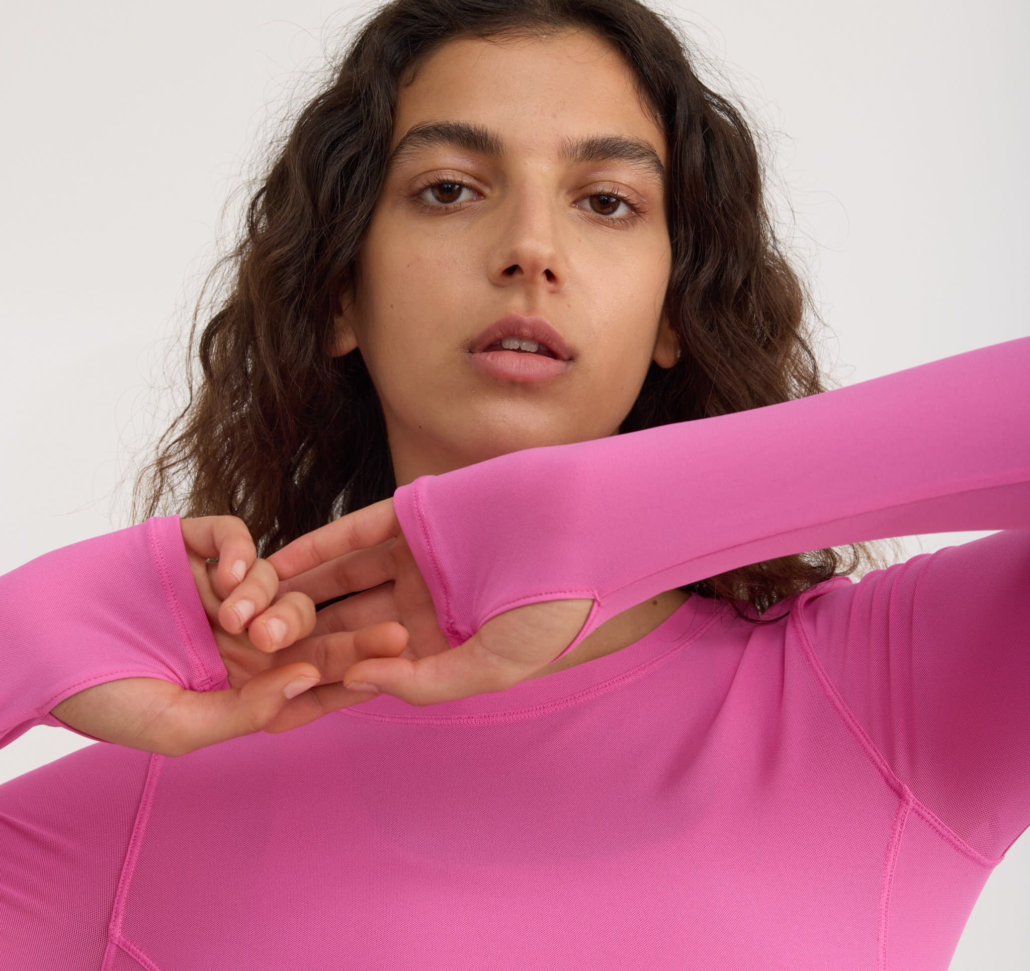 RECYCLED NYLON<br>Active Mesh Long Sleeve Tee