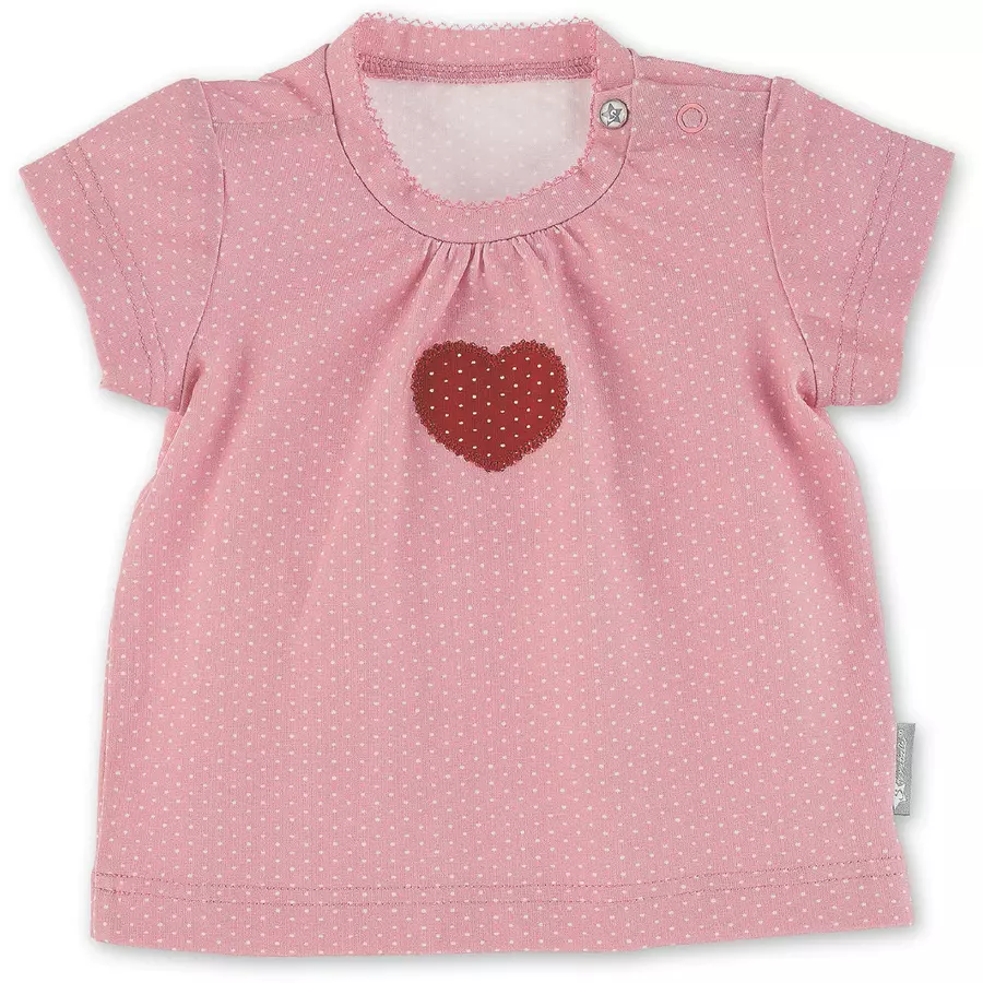 Sterntaler Kurzarm-Shirt Herz hellrot