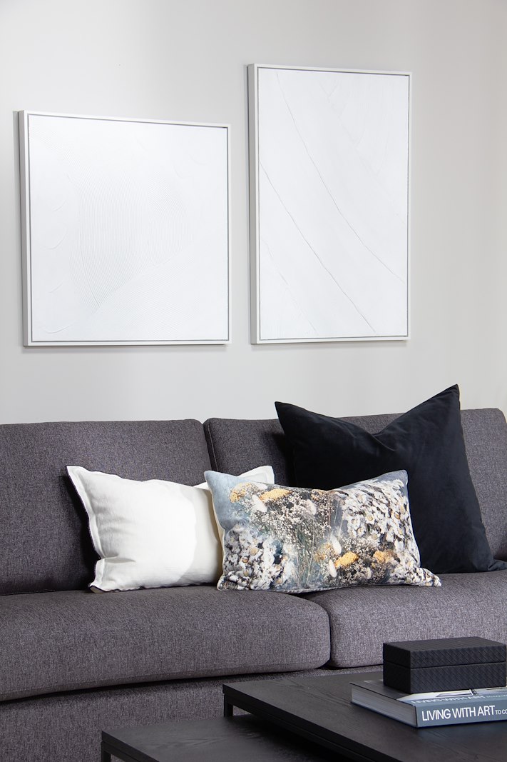 Artem bilde Offwhite 63x93 cm, med hvit ramme