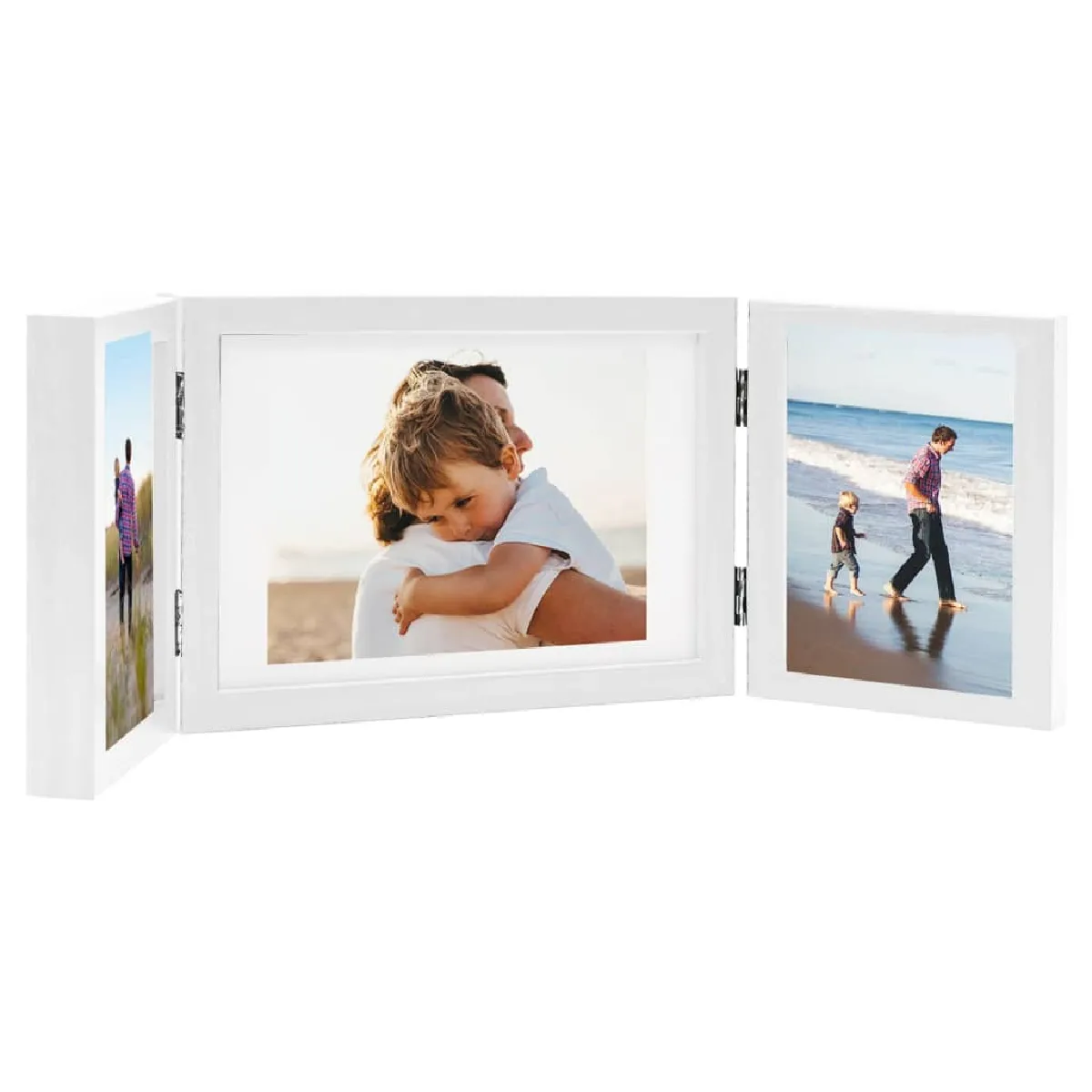 vidaXL Cadre photo dépliable Blanc