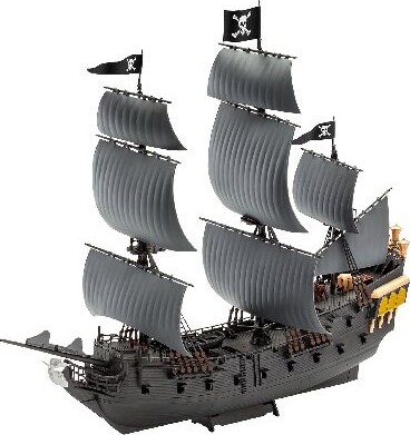 Revell - Pirates Of The Caribbean - Black Pearl Model Skib Byggesæt Inkl. Maling - Easy Click - 65499