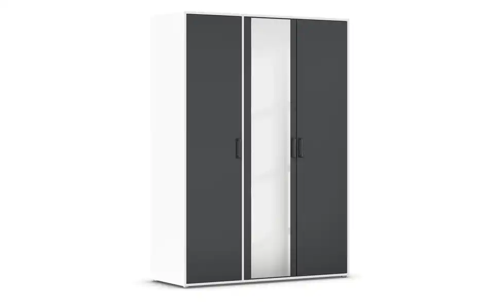Drehtürenschrank Absetzung: Weiß 140 cm 3 Stück