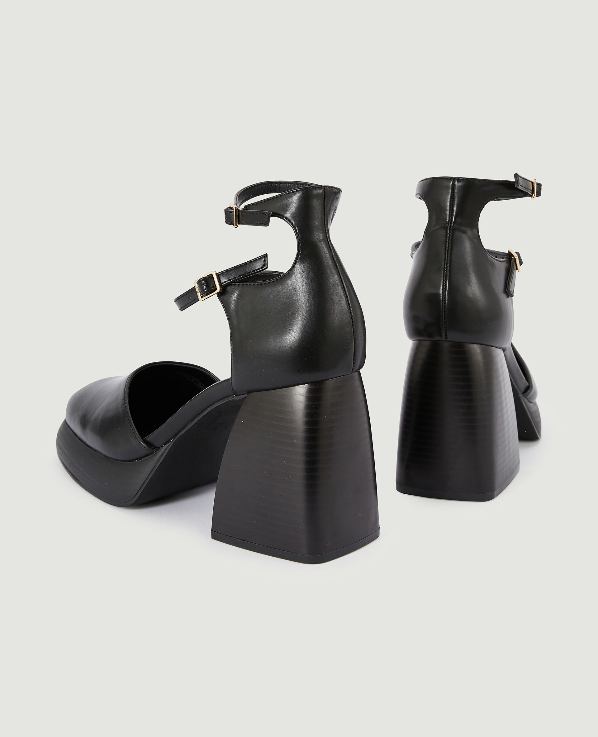 Babies semelles compensées double bride - Noir