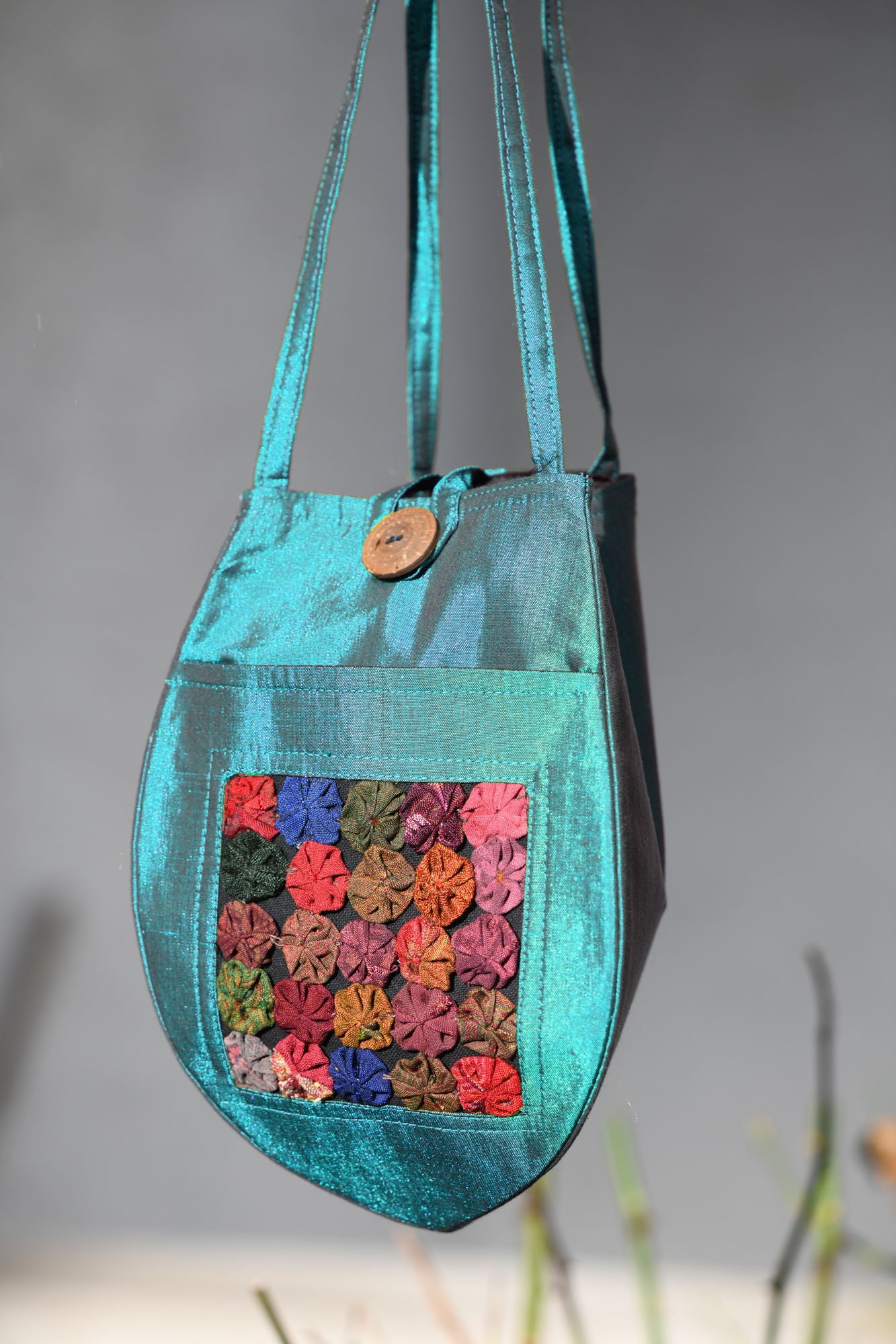Papaya-Tasche, petrol, H 25 cm, B 15 cm, T 15 cm günstig bestellen