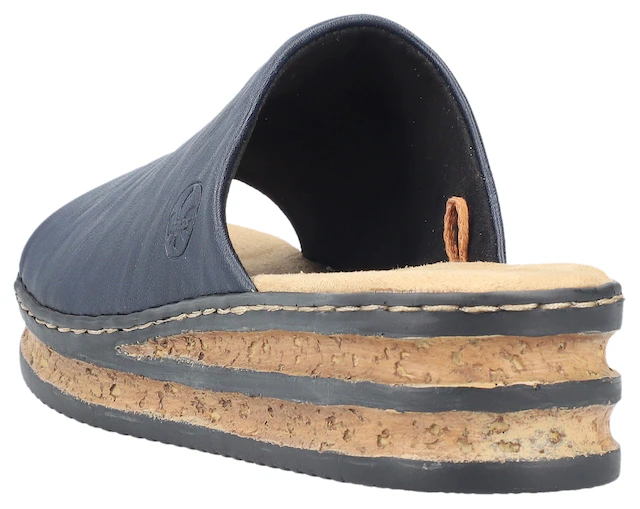 Rieker Pantolette  Keilabsatz, Sommerschuh, modische Keilsohle